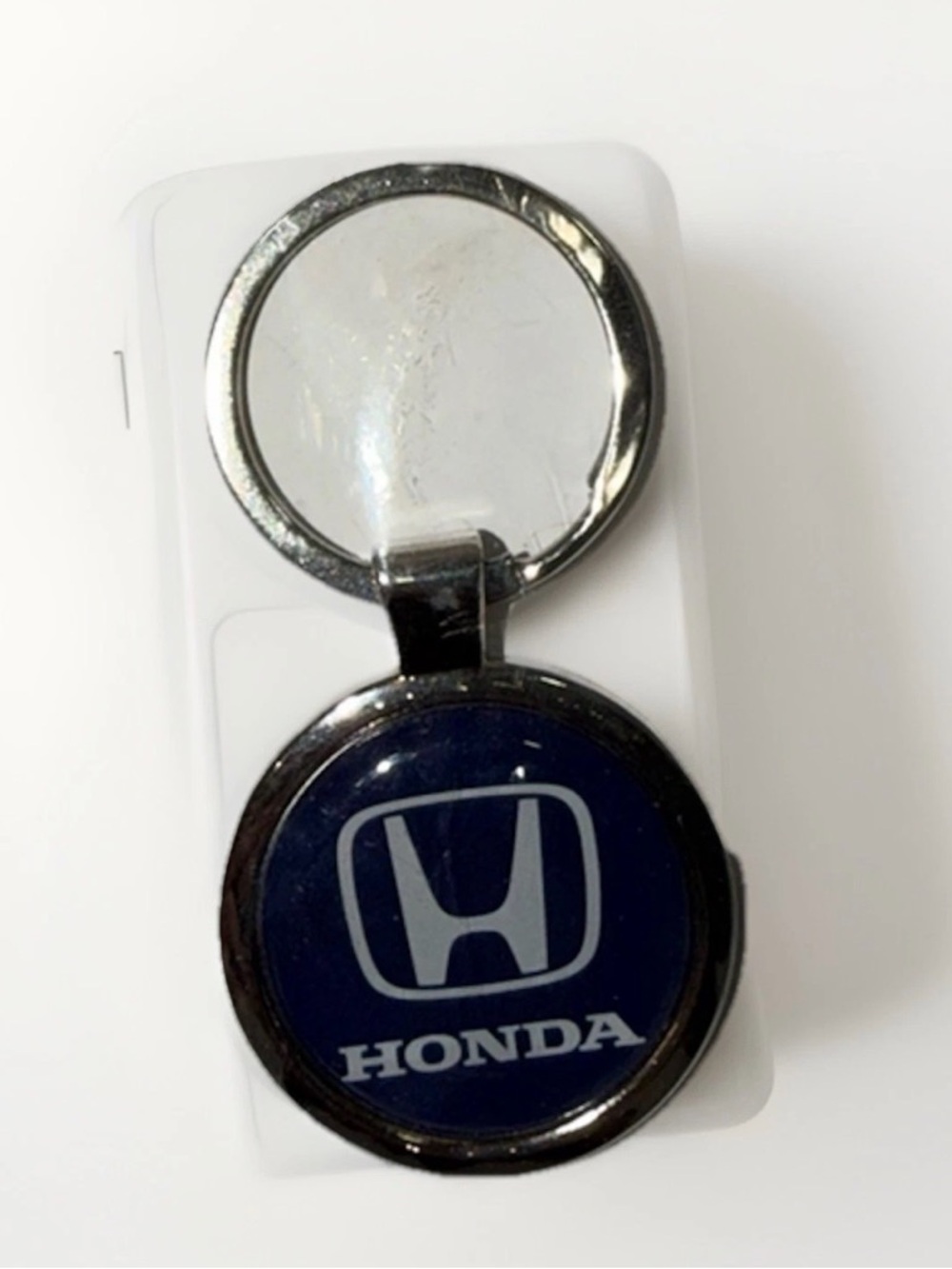 Honda Logo Keychain - Navy Blue and Silver